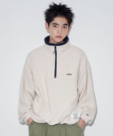 WEGO DISCUSフリースハーフジップPO