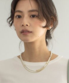 組曲 パール&メタルチェーンネックレス