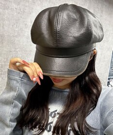 WEGO ヴィンテージPUキャスケット