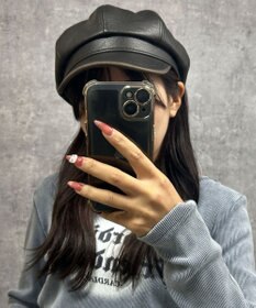 WEGO ヴィンテージPUキャスケット