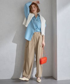 23区 【Oggi4月号掲載/洗える】シルキーストレッチ パラシュートパンツ