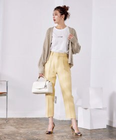 Tiaclasse 【洗える】ケーブル編みショート丈カーディガン