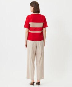 ICB 【洗える】 シアースムースボーダー ニット