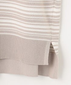 J.PRESS LADIES 【洗える・抗菌防臭】コットンアセテート ランダムガーター柄 ニット