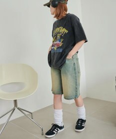 WEGO 【SMサイズ展開】ヴィンテージウォッシュデニムハーフパンツ