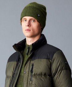 JOSEPH ABBOUD MOUNTAIN 【イタリア糸使用/軽量】ブークレーカモフラージュ ニット帽