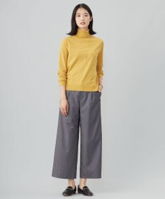 J.PRESS LADIES L 【洗える】T/Rウォッシャブルギャバ ワイド パンツ
