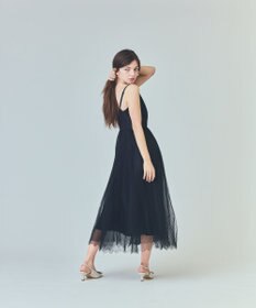 GRACE CONTINENTAL チュールプリーツコンビワンピース