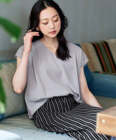 Tiaclasse 【洗える】大人こなれた印象のドッキングドロストワンピース