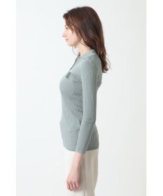 DAKS リブ編みVネックニット