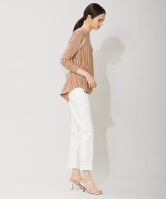 ICB 【洗える】T/Cストレッチサテン スティックパンツ