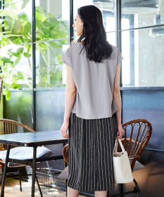 Tiaclasse 【洗える】大人こなれた印象のドッキングドロストワンピース