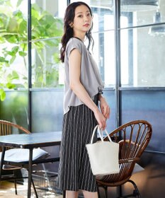 Tiaclasse 【洗える】大人こなれた印象のドッキングドロストワンピース