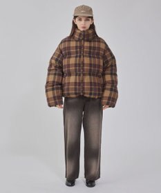 WEGO 【ユニセックス着用ITEM/MLサイズ展開】チェックパファーブルゾン