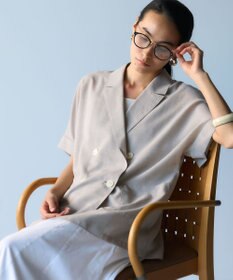 23区 【先行予約】ウォッシャブルボイル ハーフスリーブ ダブル ジャケット