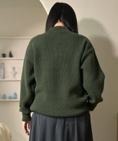 WHITE MAILS 【UNISEX】WASHI&COOMA LAMBS RIB KNIT MOCKNECK SWEATER ニットセーター