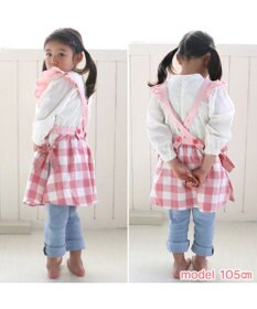 Mother garden マザーガーデン 野いちご フリルエプロン 90cm～110cm ポケット付き