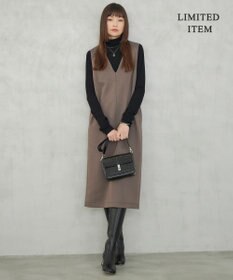 ICB L 【WEB限定・洗える】 コットンダンボール ジャンパースカート ワンピース