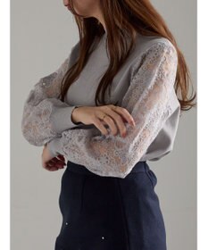 Te chichi レーススリーブニット