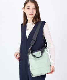 LeSportsac CONVERTIBLE BUCKET BAG/フロスティグリーン/サンダー