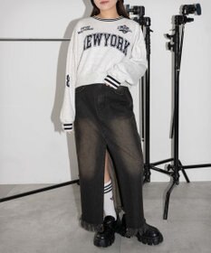 WEGO NEWYORKラインリブスウェット