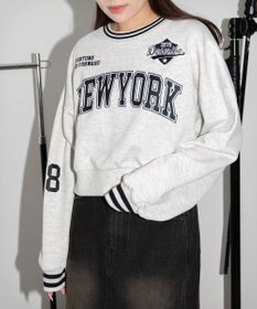 WEGO NEWYORKラインリブスウェット