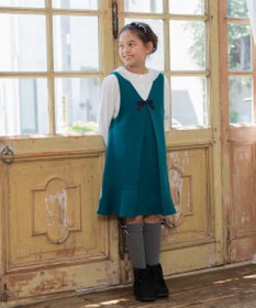 組曲 KIDS 【150-160㎝】プリーツカラー ブラウス