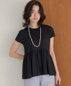 組曲 【WEB限定】トリコットジャージー ペプラムカットソー