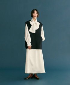 #Newans バックペプラムダブルフェイスジレ