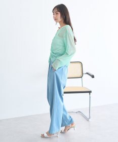 earth music&ecology フロントドロストシアープルオーバー