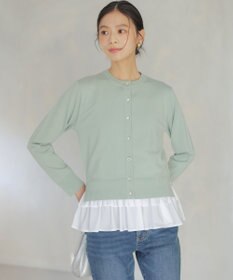 組曲 フリルシャツコンビ ロングTシャツ