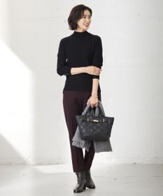 J.PRESS LADIES 針抜きフライス ボトルネック リブ カットソー