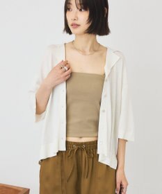 AMERICAN HOLIC 襟付き5分袖ニットカーディガン