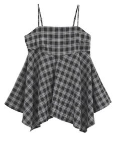 earth music&ecology イレヘムチェックキャミチュニック