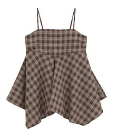 earth music&ecology イレヘムチェックキャミチュニック