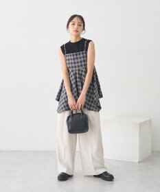 earth music&ecology イレヘムチェックキャミチュニック