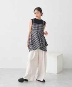 earth music&ecology イレヘムチェックキャミチュニック