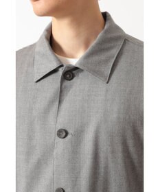 DAKS グレーフランネル テーラード オーバーシャツ