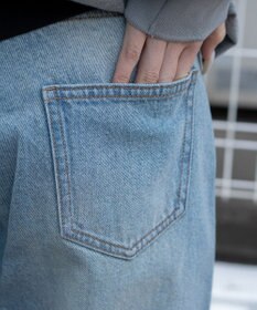 WEGO ダメージストレートデニムパンツ