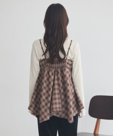 earth music&ecology イレヘムチェックキャミチュニック