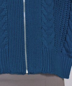 Tiaclasse 【洗える】ケーブル編みショート丈カーディガン