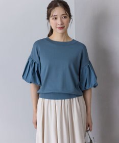 組曲 ストレッチクリアパフ袖 ニット