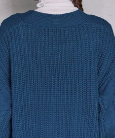 Tiaclasse 【洗える】ケーブル編みショート丈カーディガン