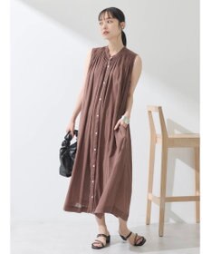 earth music&ecology 綿クレープワンピース（無地）