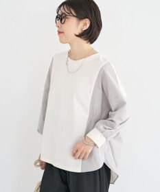 Green Parks ７分袖サイドシャーリングドッキングプルオーバ