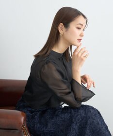 earth music&ecology SET2点シアーブラウス＋3Dレースワンピース