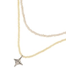 earth music&ecology ビーズ２連ネックレス