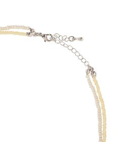 earth music&ecology ビーズ２連ネックレス