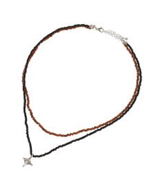 earth music&ecology ビーズ２連ネックレス