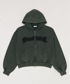 WEGO 【ユニセックス着用ITEM/MLサイズ展開】ショートグラフィックZIPパーカー